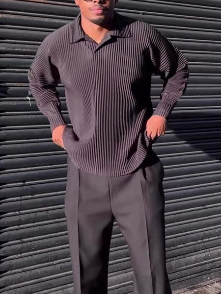 Pleated Long-sleeved Top